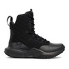 Under Armour Women's Micro G Stellar 8" Tactical Boot, black tactical boot with mesh and leather upper, cushioned midsole, and rugged outsole for durability and support.