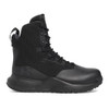 Under Armour Micro G Stellar Protect Tactical Boots, black high-top combat boots with mesh and leather upper, cushioned midsole, and rugged sole designed for tactical use and durability.