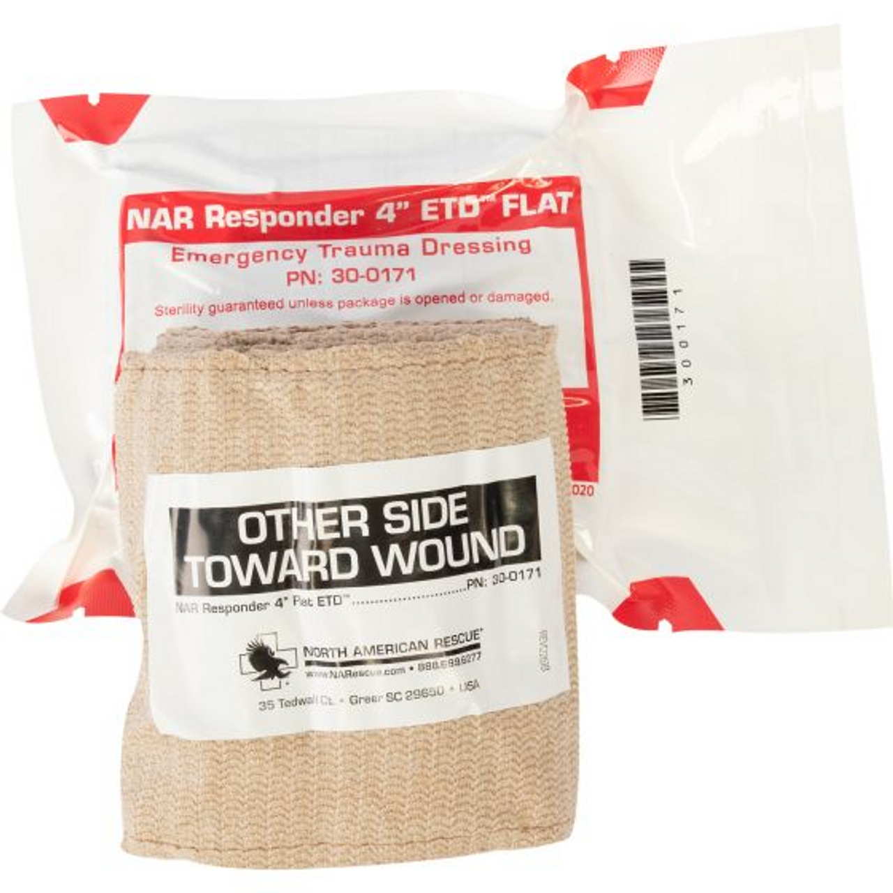 Responder Emergency Trauma Dressing - 4'' Flat