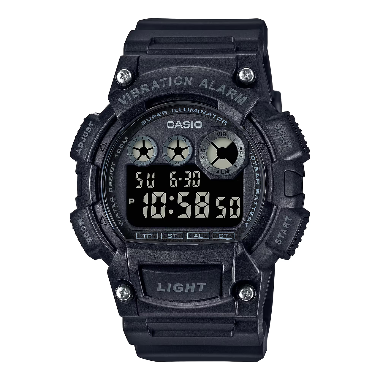 Casio Classic Digital Watch w/ Vibration Alarm & Super Bright Backlight