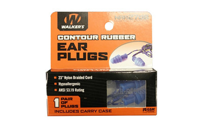 WALKER'S 1PK BL CRDED EARPLUG