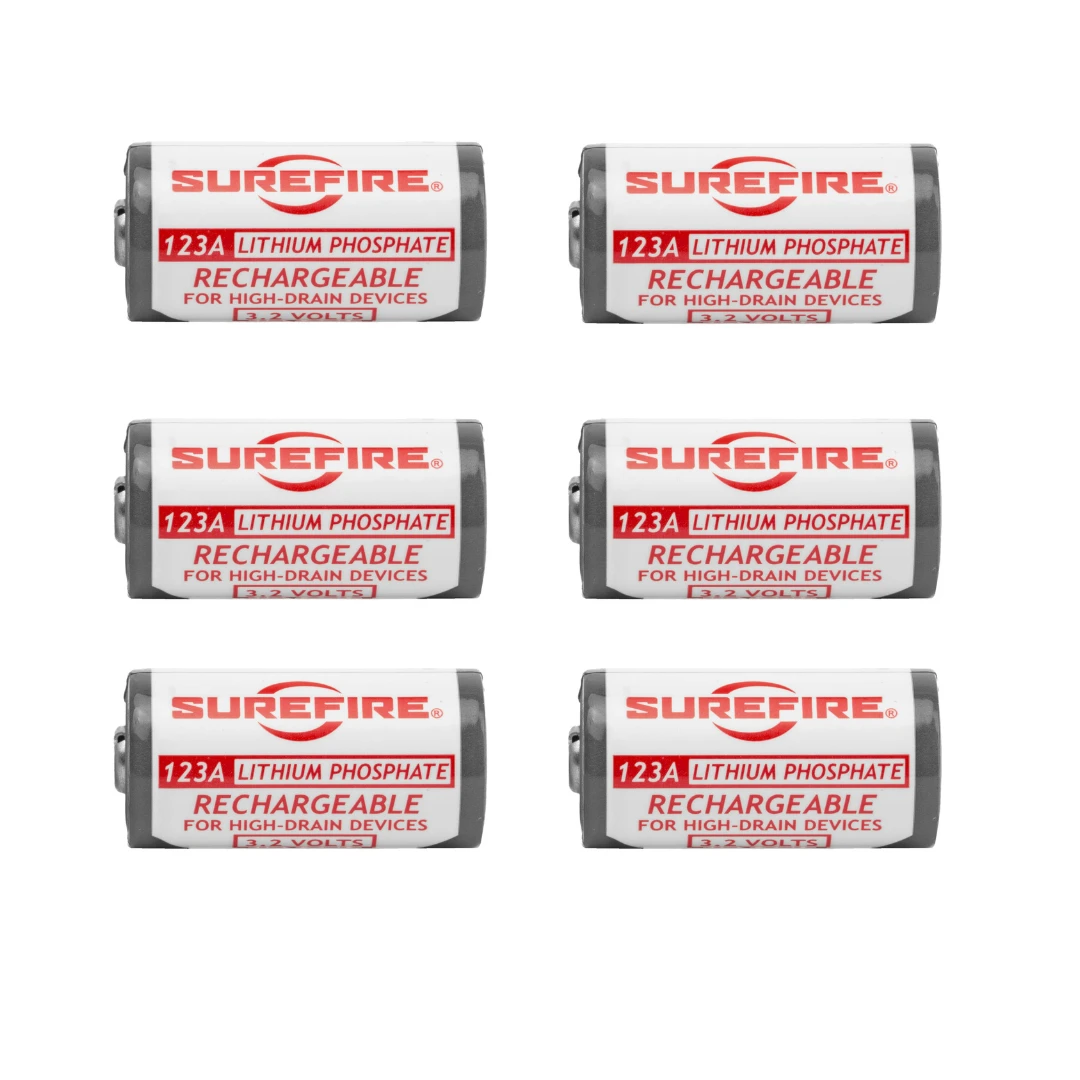 Surefire CR123A Rechargeable Batteries - 6 Pack