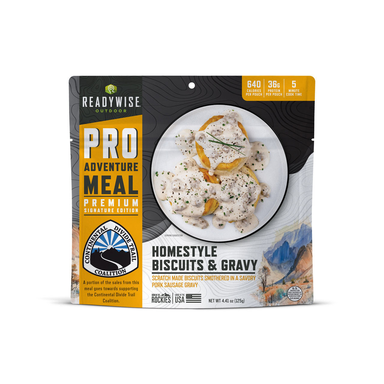 6 Pack ReadyWise Pro Adventure Meal Homestyle Biscuits & Gravy with Sausage