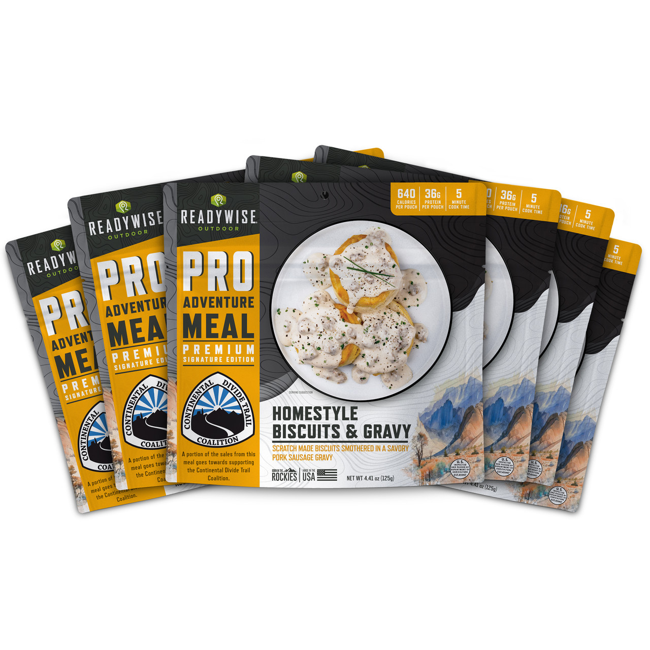 6 Pack ReadyWise Pro Adventure Meal Homestyle Biscuits & Gravy with Sausage