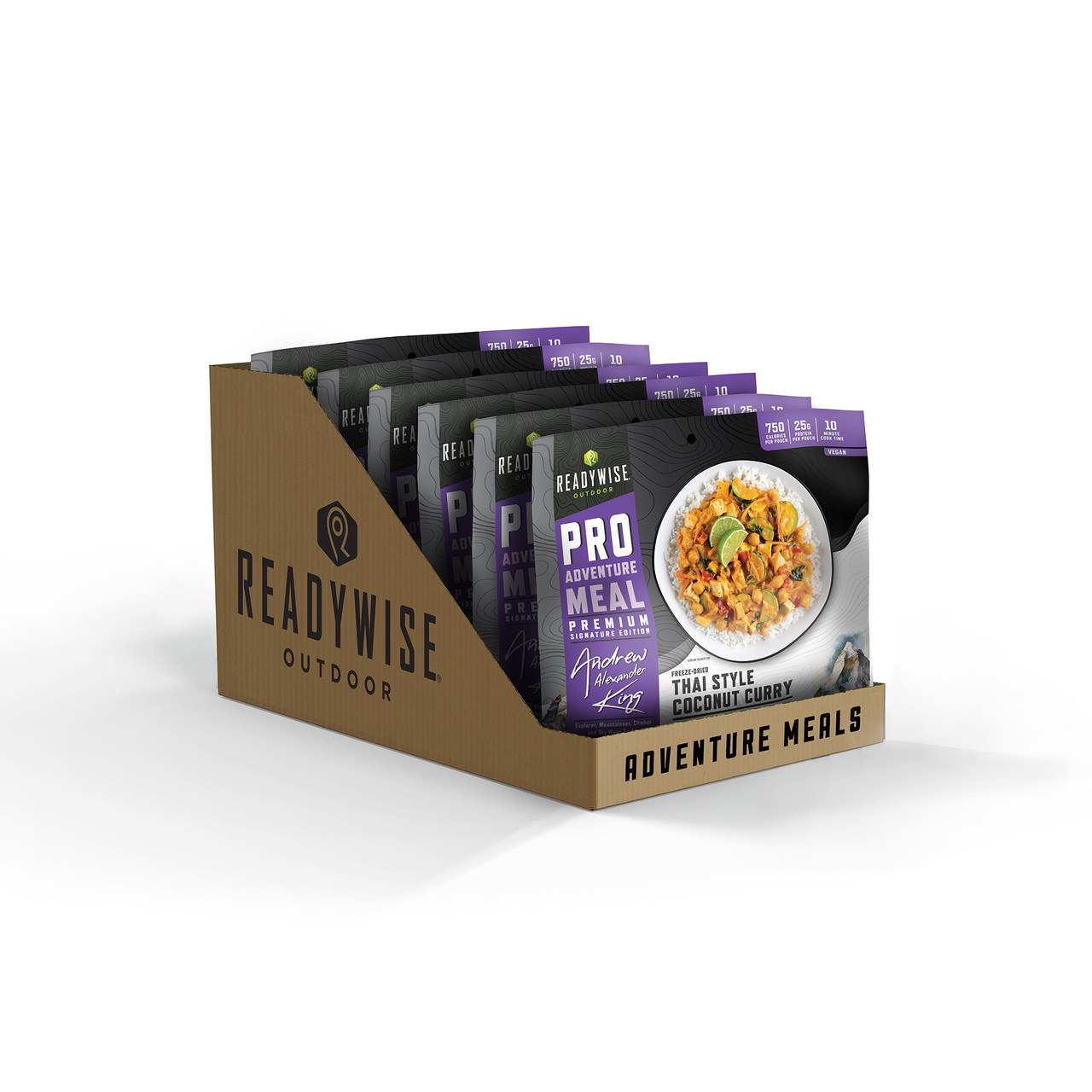 6 Pack ReadyWise Pro Adventure Meal Thai Coconut Curry