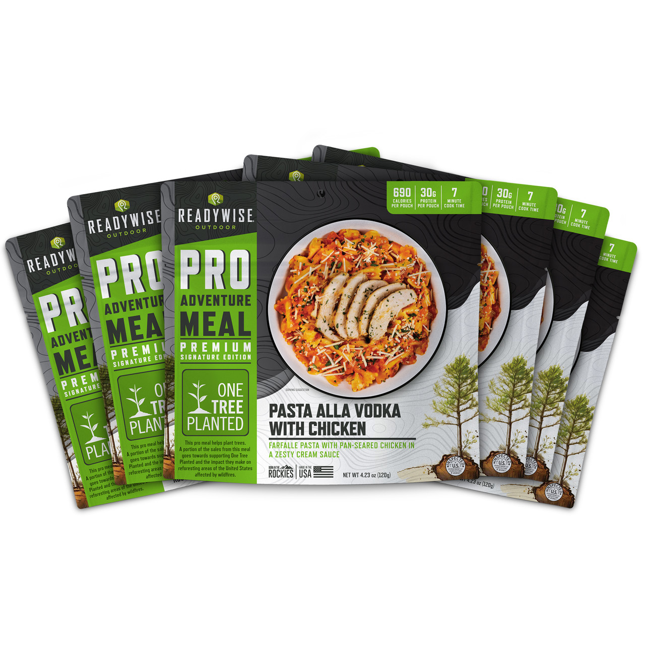 6 Pack ReadyWise Pro Adventure Meal Farfalle alla Vodka with Chicken