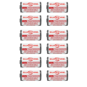 Surefire CR123A Rechargeable Batteries - 12 Pack