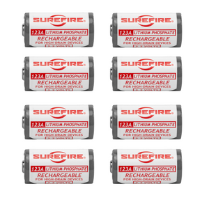 Surefire CR123A Rechargeable Batteries - 8 Pack