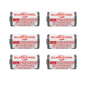 Surefire CR123A Rechargeable Batteries - 6 Pack