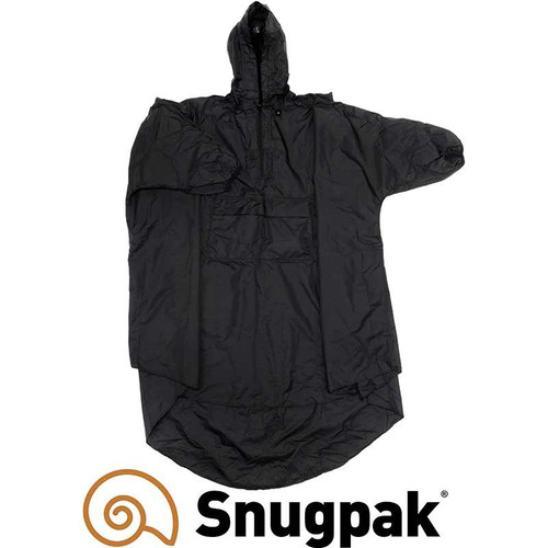 Snugpak Enhanced Patrol Rain Poncho Black One size