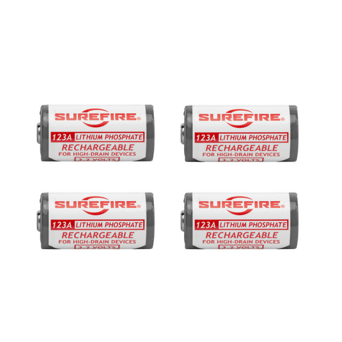 Surefire CR123A Rechargeable Batteries - 4 Pack