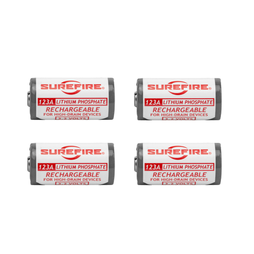 Surefire CR123A Rechargeable Batteries - 4 Pack