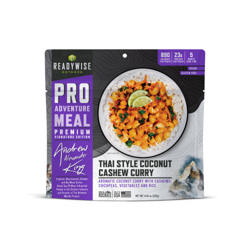 6 Pack ReadyWise Pro Adventure Meal Thai Coconut Cashew Curry