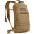Camelbak M.U.L.E. 100oz Mil Spec Crux, tactical hydration backpack in tan color with multiple compartments and adjustable straps.