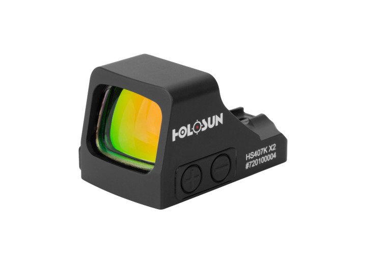 Holosun HS407K-X2 - OPEN REFLEX SIGHT - BLACK, 6 MOA RED DOT, ALUMINUM