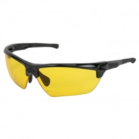 DM3 Dominator Safety Glasses, Black Frame, Amber Max6