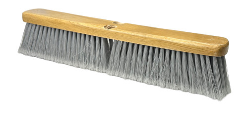 GRAY FLAGGED WOOD BLOCK PUSH BROOM