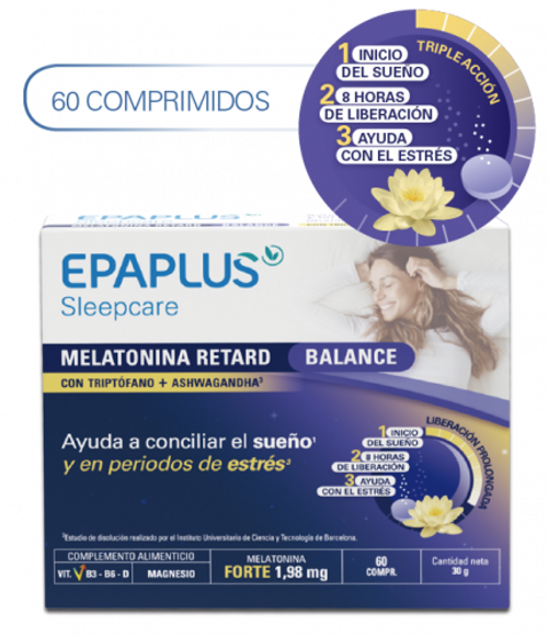 Epaplus sleepcare melatonina retard balance 60 comprimidos