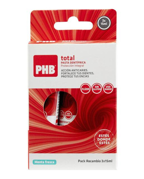 Pack 3 pastas de dientes anticaries PHB