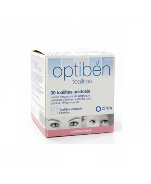 Optiben toallita con loción limpiadora higiene 30 toallitas