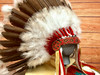 Navajo Indian Halo Warbonnet - current beading and side pieces