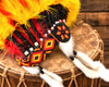 Navajo Pow Wow Regalia Headdress Beading