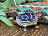 Southwest Indian Silver Pendant Necklace 22" -Turtle