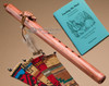 Native American flute with a walnut finish and turtle totem