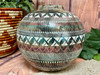 Rainbow Horse Hair Pottery Vase -Navajo