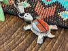 Zuni Turtle Pendant Necklace - 20" Chain