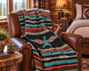 Southwest Thunderbird Blanket 5'x7' -Black (tb36a)