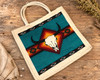 Market Bag 18x18 - Steer Skull