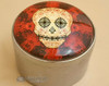 Round Day of The Dead Jewelry Box 2.5" - Red
