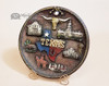 Rustic Western Style Plate With Stand - Texas
