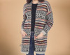 Southwestern Cardigan Sweater -Two Front Pockets