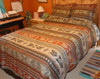 Nuevo Domingo Bedspread shown with two Shams, sold separately.