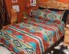 Southwestern Chevron Bedspread Rust -Accent Shams Available Separately