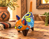 Rustic Mexican Talavera Cat