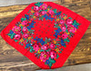 Floral Southwestern Head Scarf -Red