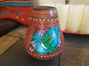 Hand Painted Navajo Etched Pottery Vase