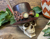 Steam Punk Feather Cap Skull