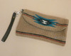 Western Wool Artisan Wristlet Purse -Front