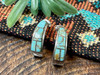 Navajo Indian Turquoise Inlay Earrings