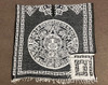 Aztec Calendar Poncho -Black & White