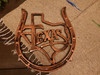 Texas shape horseshoe plaque