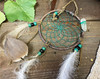 Navajo Indian Crystal Dreamcatcher -Green