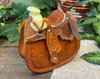 Miniature Leather Saddle Purse