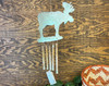 Rustic Metal Art Windchime -Moose