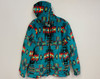 Native Inspired Sherpa Hoodie -Teal