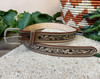 Tooled Leather Belt -Brown